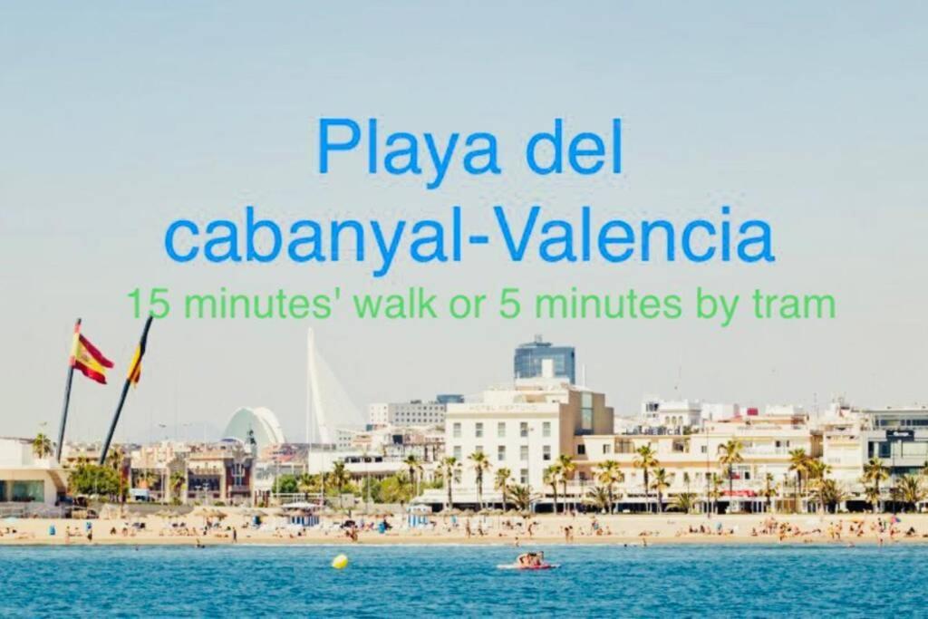 Valencia / Playa Cabanyal, Puerto, Cuidad Artes Lägenhet Exteriör bild